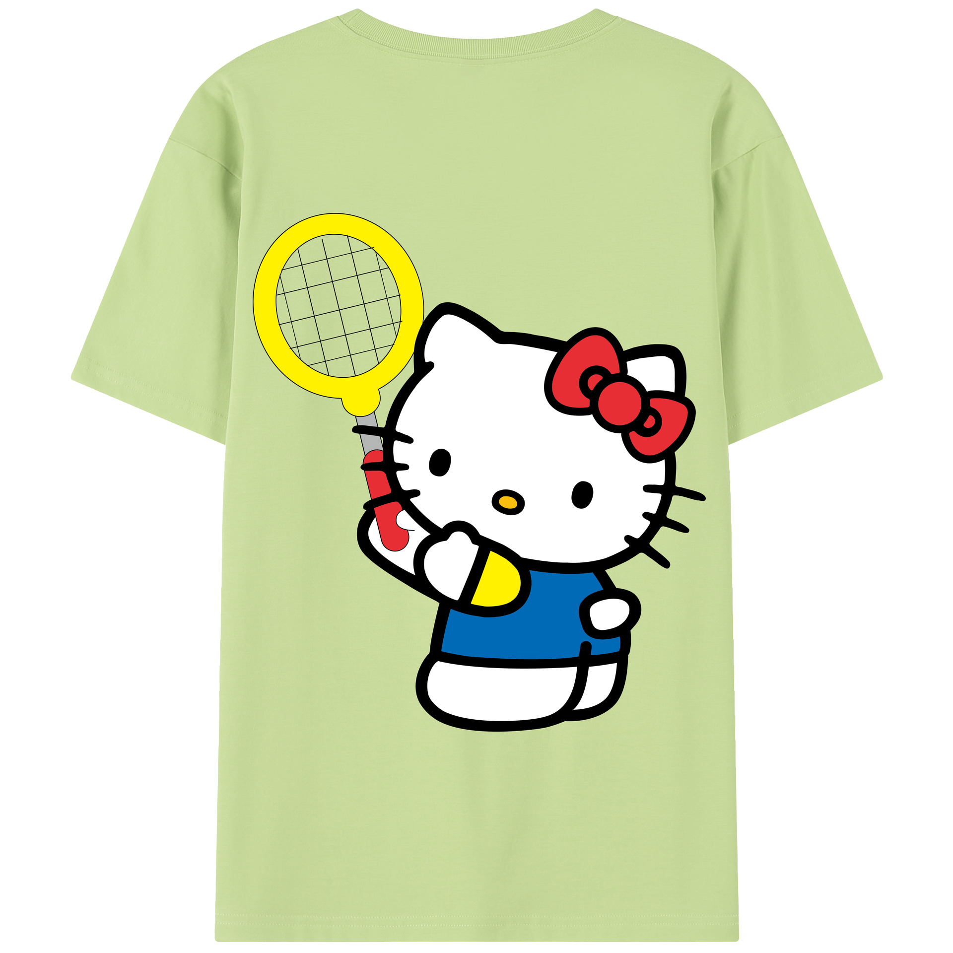 （画像用） Hello Kitty ハローキティ 綿100％半袖Tシャツ（背面プリント）